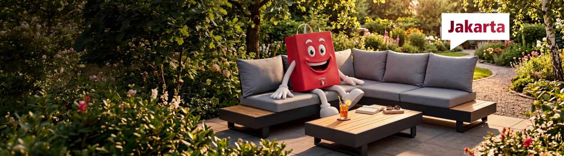 OTTI Sitzt auf einer Gartenlounge namens Jakarta