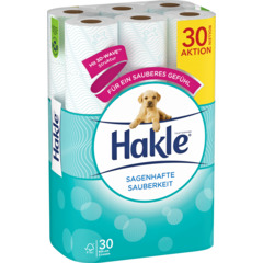Hakle Toilettenpapier 3-lagig Klassische Sauberkeit 30 Rollen