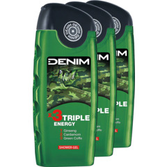 Denim Shower Gel Wild 3 x 250 ml