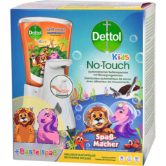 Dettol Kit de départ Kids No-Touch Distributeur automatique de savon + savon 250 ml