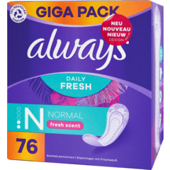Always Dailies Slipeinlagen Fresh & Protect Normal Giga Pack 76 Stück