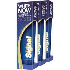 Dentifrice Signal White Now Gold 3 x 75 ml