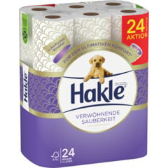 Papier toilette Hakle quadruple épaisseur, propreté agréable, 24 rouleaux