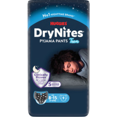 Huggies DryNites Sous-vêtements de nuit t. 8-15, 9 culottes