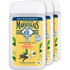 Le Petit Marseillais douche de la vanille 3 x 250 ml