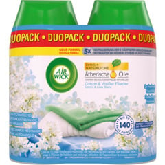 Air Wick Pure Recharge Freshmatic Max Spray Automatique Coton & Lilas Blanc 2 x 250 ml