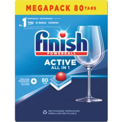 Finish Powerball Tablettes Lave-vaisselle All-in-1 giga pack 80 tablettes
