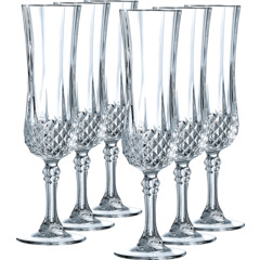 Cristal d'Arques Champagnergläser Longchamp 6 x 14 cl