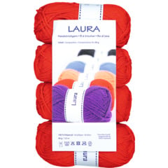Wolle 4er Rot Laura 100%Pac