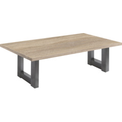 Table basse Mister, U-pied graphit, plat