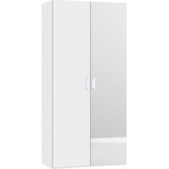 Armoire Schweizer 108 blanc/miroir