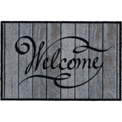Tappetino per porta Ambiance welcome wood, 50 x 75 cm