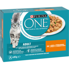 Purina ONE Adult cat poulet 8x85g