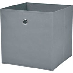 Boîte pliante en non-tissé DICE avec poignée en métal gris 32x32x32cm