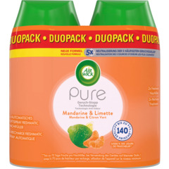 Air Wick Pure Recharge Freshmatic Max Spray Automatique Mandarine & Citron Vert 2 x 250 ml