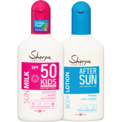 Sherpa Tensing Lait solaire Kids FPS 50 175 ml + After Sun 175 ml