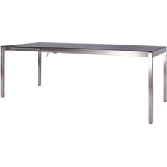 Table Lugo acier inoxydable 150/210 cm