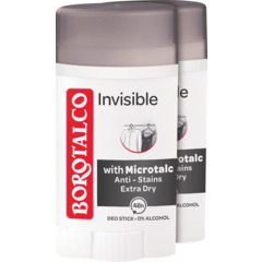 Borotalco Invisible Deo Stick 2 x 40 ml