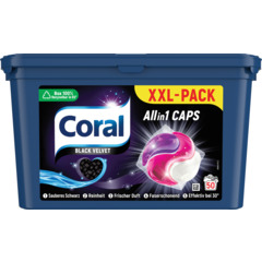 Coral Waschmaschinencaps All in 1 Black Velvet XXL-Pack 50 Caps