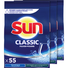 Sun Detersivo per lavastoviglie in polvere Classic 3 x 55 cicli di lavaggio