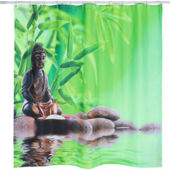 Duschvorhang  Budha green 180x180cm