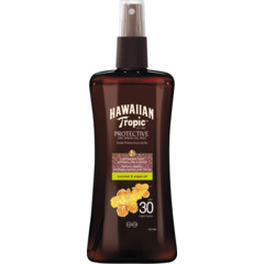 Hawaiian Tropic Protective Dry Spray Oil Mist Coconut & Argan Oil LSF 30 200 ml