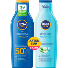 Nivea Sun Protect & Moisture Sonnenmilch LSF 50 200 ml + After Sun Moisture Lotion 200 ml