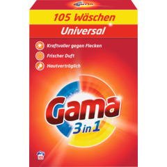 Gama Lessive en poudre 3 en 1 Universal 105 lavages
