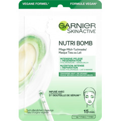 Garnier SkinActive Nutri Bomb Masque de soin en tissu Lait d’amande & Acide hyaluronique