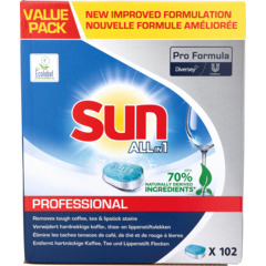 Sun All-in1 Tablettes lave-vaisselle Professional 102 tablettes