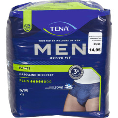 Tena Men Active Fit Pants Plus t. M 12 pezzi
