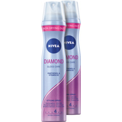 Nivea Diamond Gloss Styling Spray 2 x 250 ml