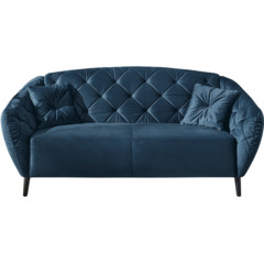 2.5er Sofa Glasgow Stoff blau