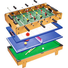 4en1 table de football, hockey, ping-pong et billard