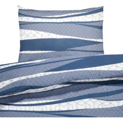 Bettwäsche Wellen blau