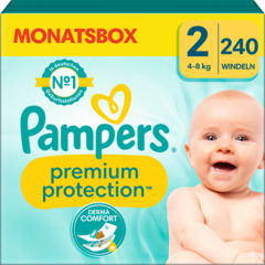 Pampers Premium Protection taille 2 boîte mensuelle 240 couches