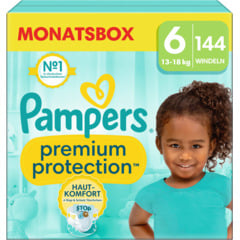 Pampers Premium Protection taille 6 boîte mensuelle 144 couches