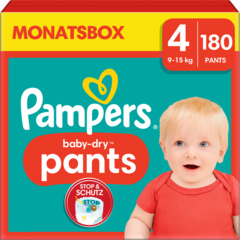 Pampers Baby-Dry Pants taille 4 boîte mensuelle 180 couches
