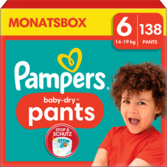 Pampers Baby-Dry Pants taille 6 boîte mensuelle 138 couches