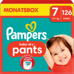 Pampers Baby-Dry Pants taille 7 boîte mensuelle 126 couches