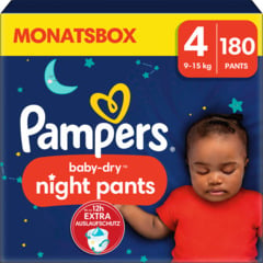 Pampers Baby-Dry Night Pants taille 4 boîte mensuelle 180 couches