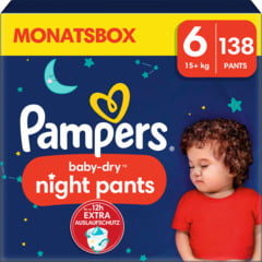 Pampers Baby-Dry Night Pants taille 6 boîte mensuelle 138 couches