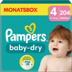 Pampers Baby-Dry taille 4 boîte mensuelle 204 couches