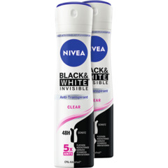 Nivea Aero Black&White Invis Cl 2x150ml