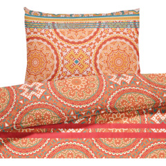 Biancheria da letto con motivi colorati