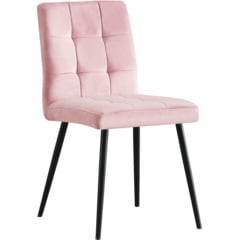 Chaise Diana velours rose