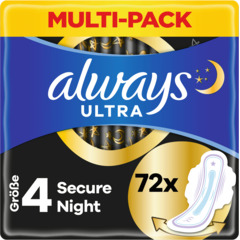 Always Ultra Binden Secure Night Monatsbox 72 Stück