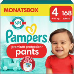 Pampers Premium Protection Pants Grösse 4 Monatsbox 168 Windeln