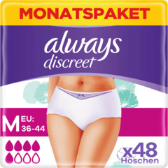 Always Discreet Inkontinenz Pants Monatsbox 48 Stück