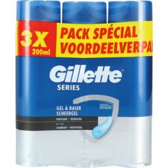 Gillette Gel Series Charcoal 3x200ml